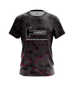 Hammer Pink Honeycomb Fusion CoolWick Bowling Jersey