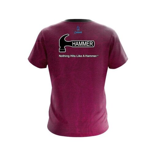 Hammer Pink Grunge Canvas CoolWick Bowling Jersey - Image 2