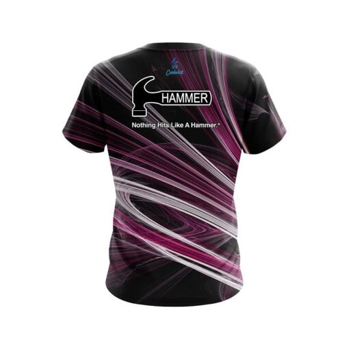 Hammer Pink Motion Swirl CoolWick Bowling Jersey - Image 2