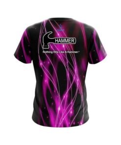 Alternative view of Hammer Pink Spiral Waves CoolWick Bowling Jersey