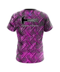 Alternative view of Hammer Pink Diamond Plate CoolWick Bowling Jersey