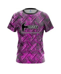 Hammer Pink Diamond Plate CoolWick Bowling Jersey