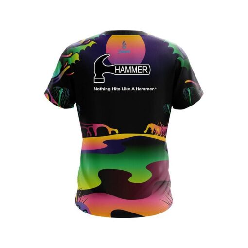 Hammer Psychedelic Lakeside CoolWick Bowling Jersey - Image 2