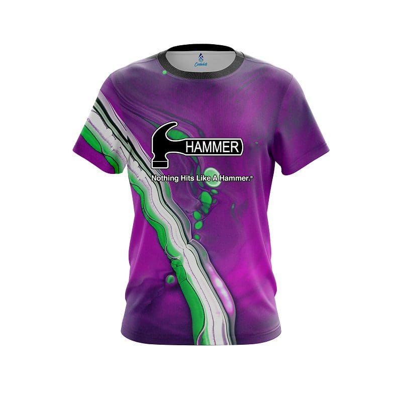 Hammer Purple And Green Liquid CoolWick Bowling Jersey