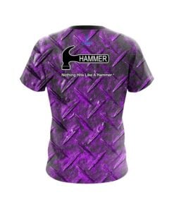 Alternative view of Hammer Purple Diamond Plate CoolWick Bowling Jersey