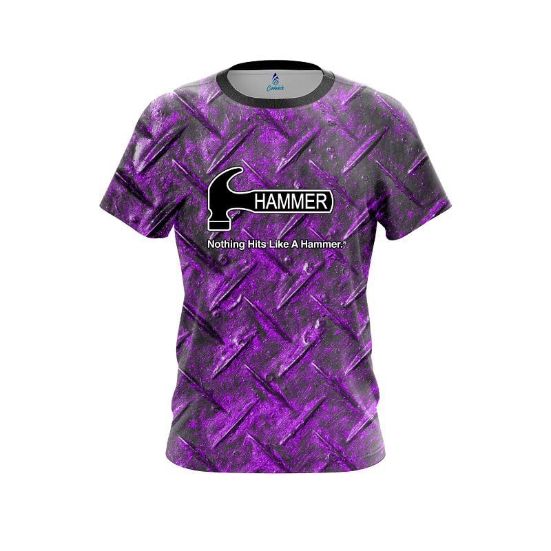 Hammer Purple Diamond Plate CoolWick Bowling Jersey