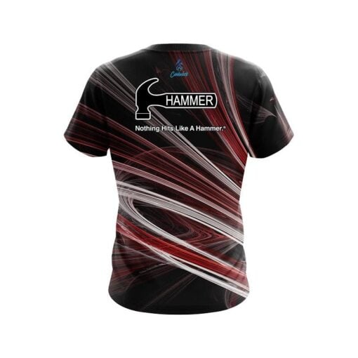 Hammer Red Motion Swirl CoolWick Bowling Jersey - Image 2