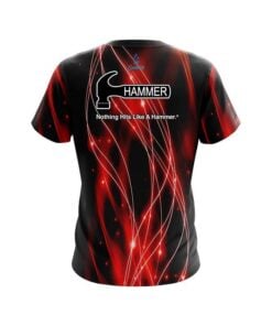 Alternative view of Hammer Red Spiral Waves CoolWick Bowling Jersey