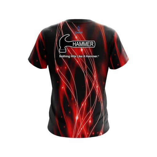 Hammer Red Spiral Waves CoolWick Bowling Jersey - Image 2