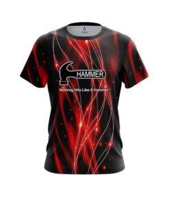 Hammer Red Spiral Waves CoolWick Bowling Jersey