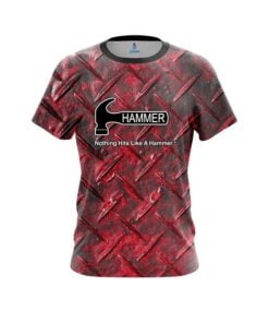 Hammer Red Diamond Plate CoolWick Bowling Jersey