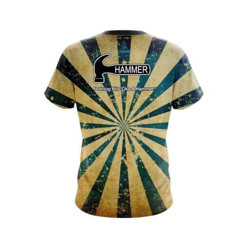 Hammer Retro Grunge 2 CoolWick Bowling Jersey - Image 2