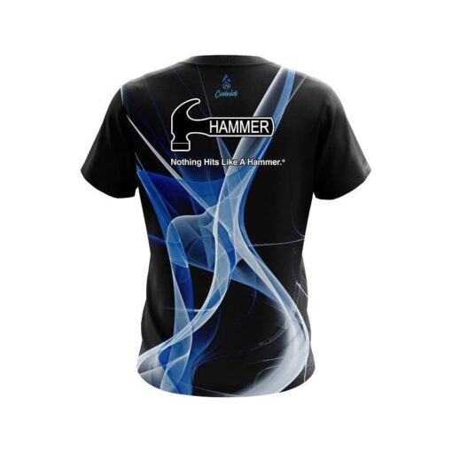 Hammer Smokey Blue Wave CoolWick Bowling Jersey - Image 2
