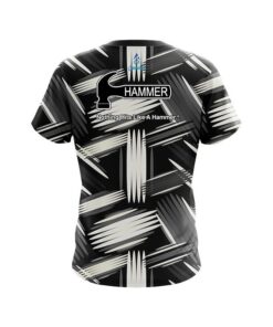 Alternative view of Hammer Striped Pattern CoolWick Bowling Jersey