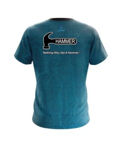 Alternative view of Hammer Teal Grunge Canvas CoolWick Bowling Jersey