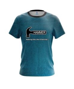 Hammer Teal Grunge Canvas CoolWick Bowling Jersey