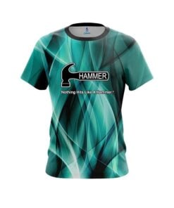 Hammer Wavy Aqua Swirl CoolWick Bowling Jersey