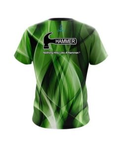 Alternative view of Hammer Wavy Green Swirl  CoolWick Bowling Jersey
