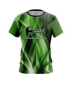 Hammer Wavy Green Swirl  CoolWick Bowling Jersey