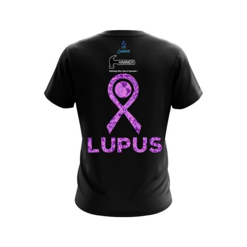 Hammer World Lupus Cancer Awareness 4 CoolWick Bowling Jersey - Image 2