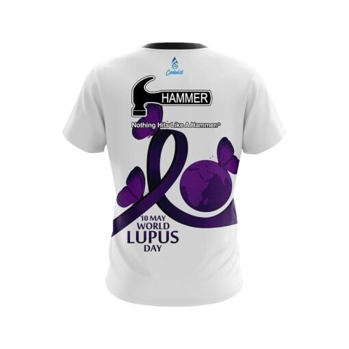 Hammer World Lupus Cancer Awareness CoolWick Bowling Jersey - Image 2