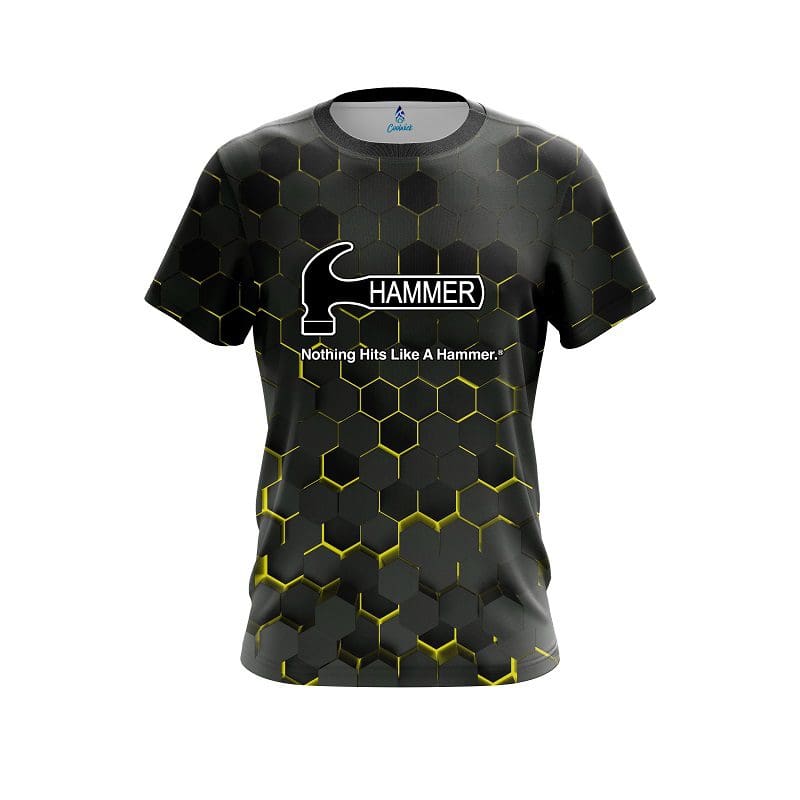 Hammer Yellow Honeycomb Fusion CoolWick Bowling Jersey