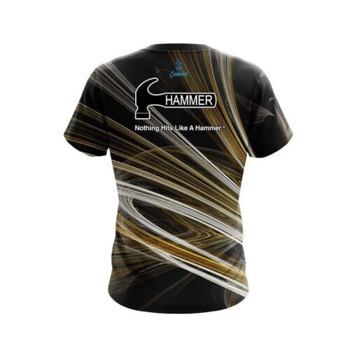 Hammer Yellow Motion Swirl CoolWick Bowling Jersey - Image 2