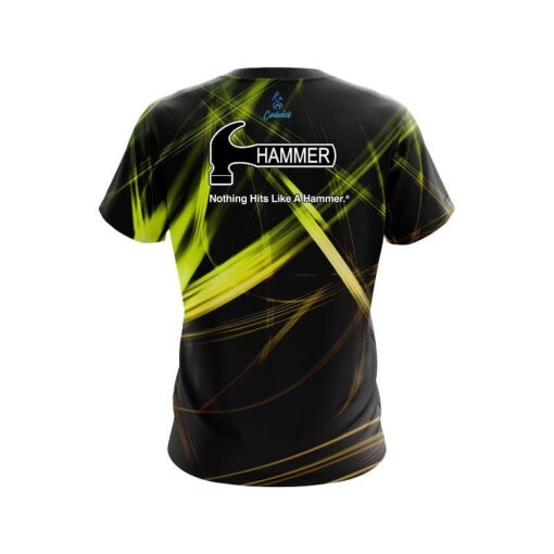 Hammer Yellow Spiral CoolWick Bowling Jersey - Image 2