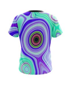 Alternative view of Plain Hypnotic Swirl CoolWick Bowling Jersey
