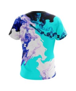 Alternative view of Plain Liquid Marble Purple And Blue CoolWick Bowling Jersey