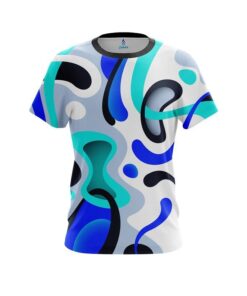 Plain Modern Art Blue CoolWick Bowling Jersey