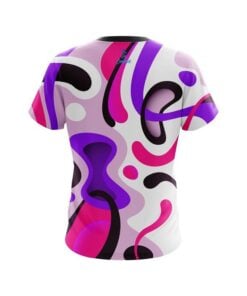 Alternative view of Plain Modern Art Purple CoolWick Bowling Jersey