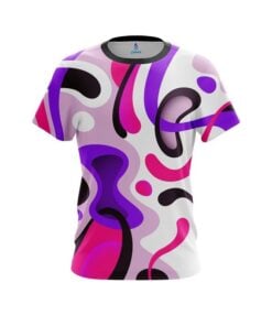 Plain Modern Art Purple CoolWick Bowling Jersey