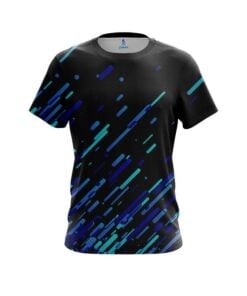 Plain Modern Blue Stripe CoolWick Bowling Jersey