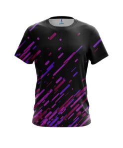 Plain Modern Purple Stripe CoolWick Bowling Jersey