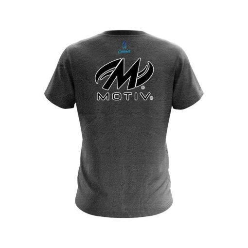 Motiv Black Grunge Canvas CoolWick Bowling Jersey - Image 2