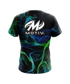 Alternative view of Motiv Blue Green Smoke CoolWick Bowling Jersey