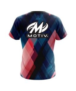 Alternative view of Motiv Blue And Pink Diamond CoolWick Bowling Jersey