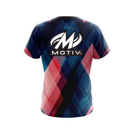 Motiv Blue And Pink Diamond CoolWick Bowling Jersey - Image 2