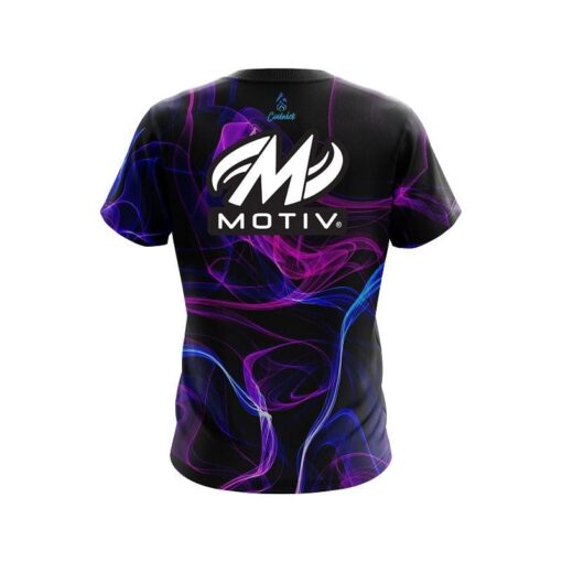 Motiv Blue Purple Smoke CoolWick Bowling Jersey - Image 2