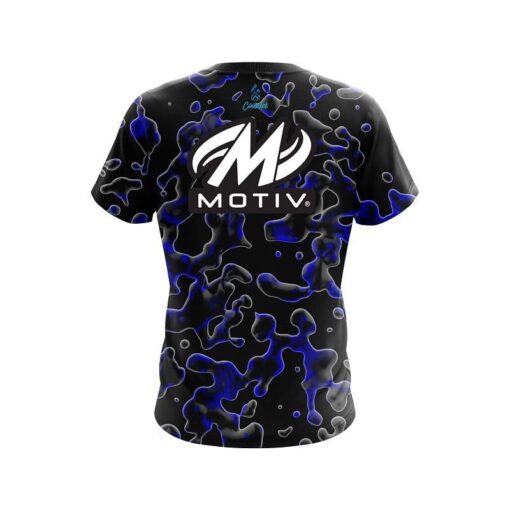 Motiv Blue Flowing Fluid CoolWick Bowling Jersey - Image 2