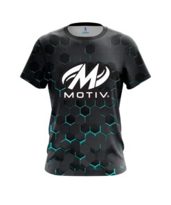 Motiv Aqua Honeycomb Fusion CoolWick Bowling Jersey