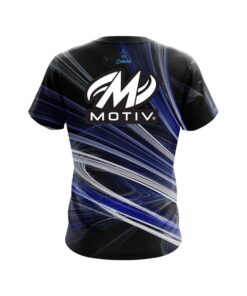 Alternative view of Motiv Blue Motion Swirl CoolWick Bowling Jersey