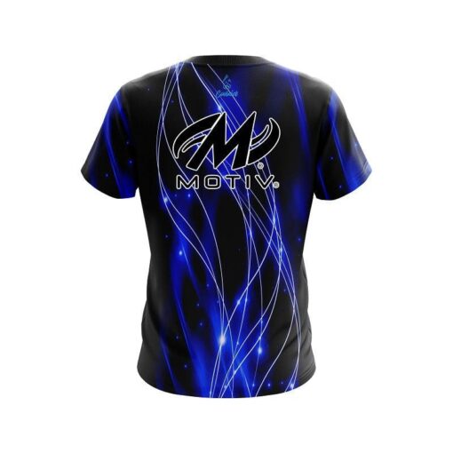 Motiv Blue Spiral Waves CoolWick Bowling Jersey - Image 2