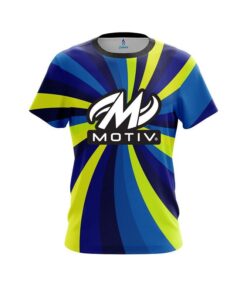 Motiv Blue And Yellow Color Swirl CoolWick Bowling Jersey