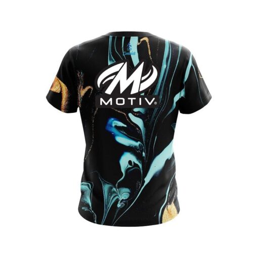 Motiv Blue and Gold Resin CoolWick Bowling Jersey - Image 2