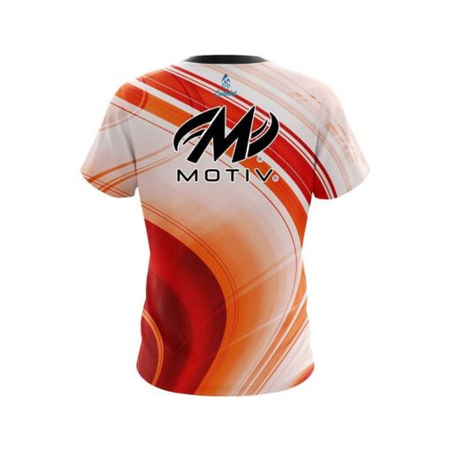 Motiv Curvy Orange Pattern CoolWick Bowling Jersey - Image 2