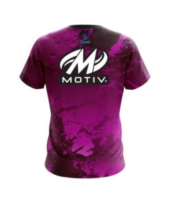 Alternative view of Motiv Graphite Pink CoolWick Bowling Jersey