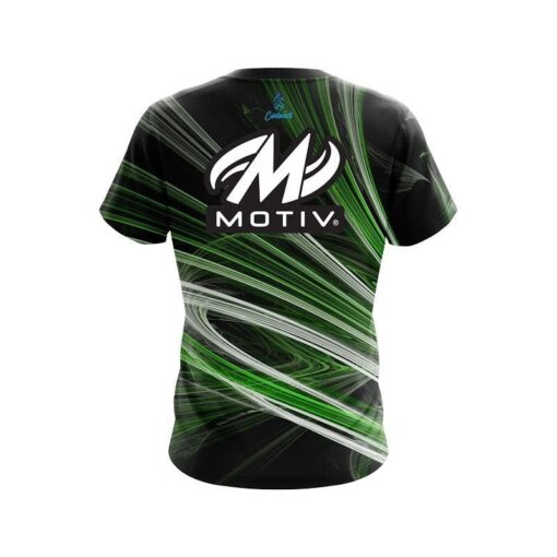 Motiv Green Motion Swirl CoolWick Bowling Jersey - Image 2