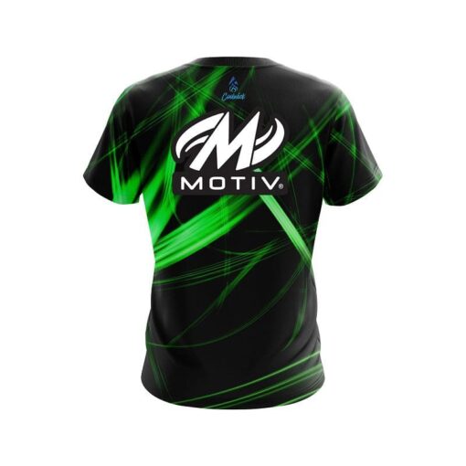 Motiv Green Spiral CoolWick Bowling Jersey - Image 2